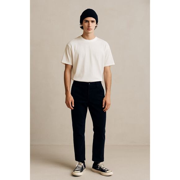 EUC Men’s I Love Ugly Slim Kobe Corduroy Pants – M Navy – Minimalist Streetwear - Picture 1 of 11